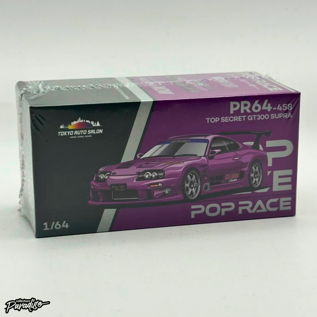 POP RACE, Toyota Supra (A80) Top Secret GT300 Purple Chrome Tokyo Auto Salon Hong Kong 2025 Special Edition