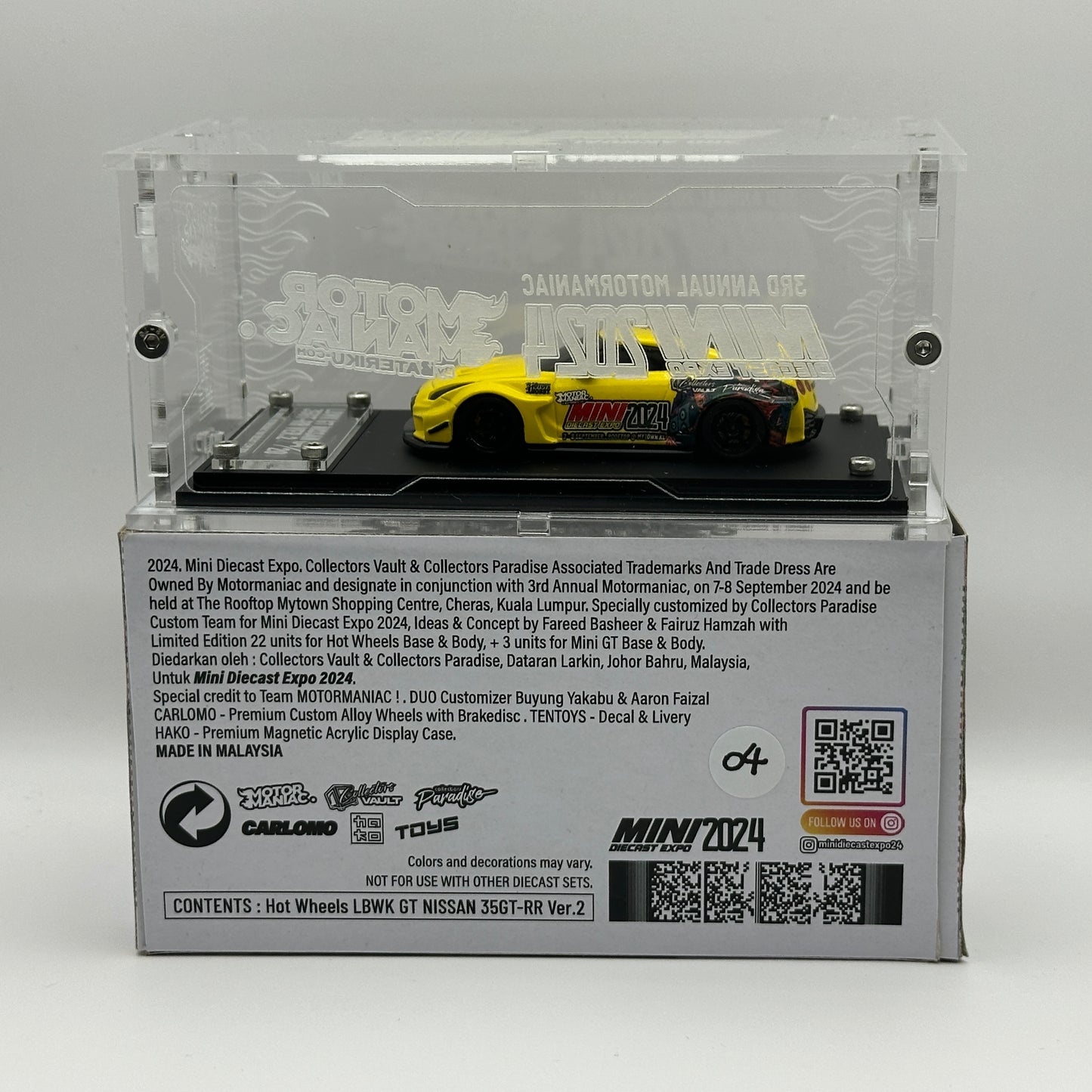 Motormaniac 2024 Event Exclusive Model Hot Wheels LBWK GT Nissan 35GT RR Ver.2 (Limited 20 units)