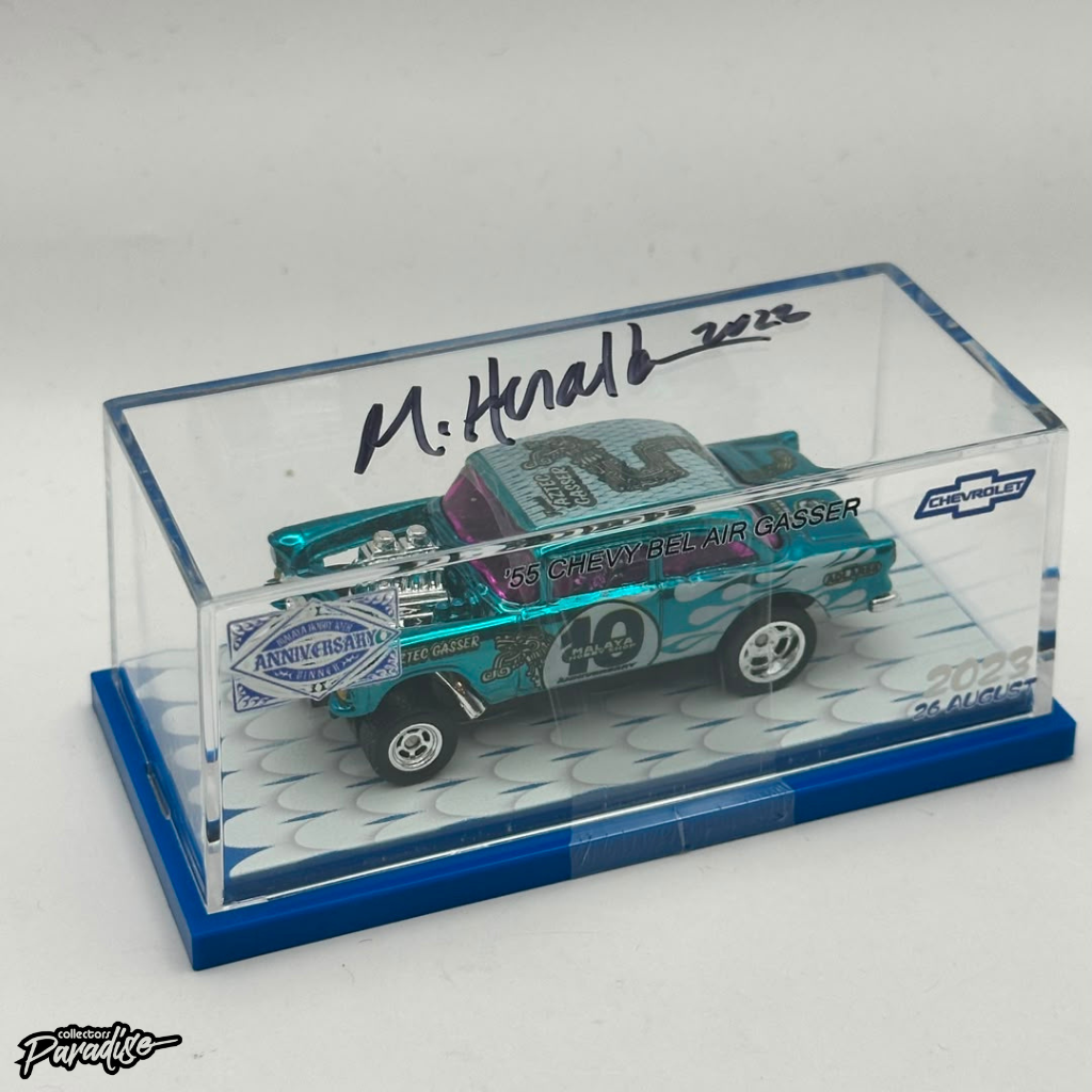 HOT WHEELS ’55 Chevy Bel Air Gasser Malaya Hobby Shop 10th Anniversary Dinner 2023