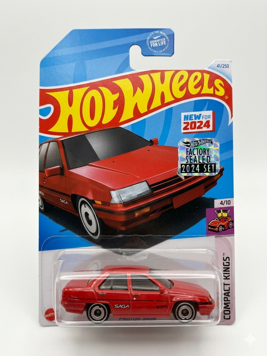 HOT WHEELS Proton Saga (1985 First Generation saloon) Factory Sealed 2024