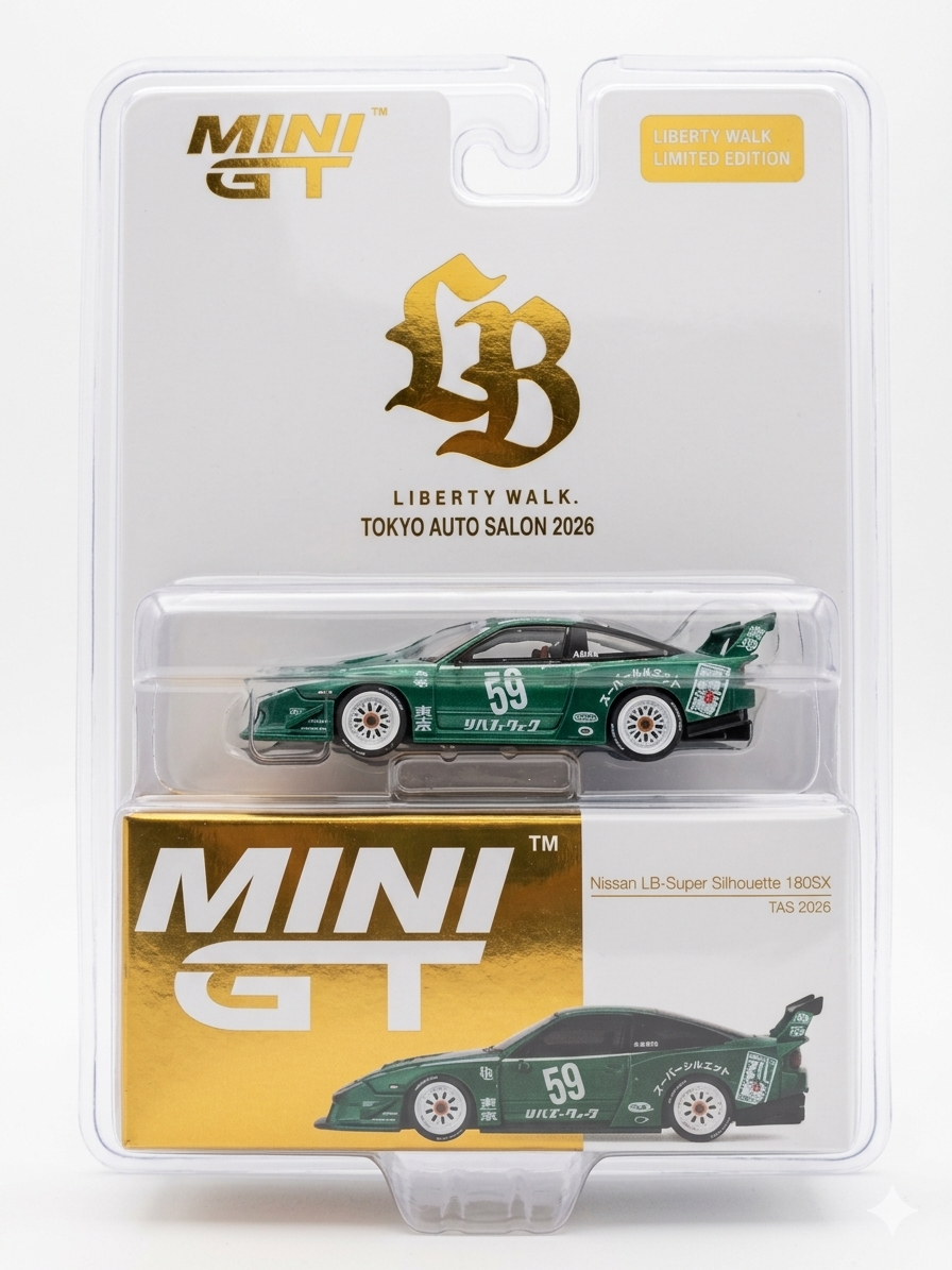 MINI GT Nissan LB-Super Silhouette 180SX Tokyo Auto Salon 2026